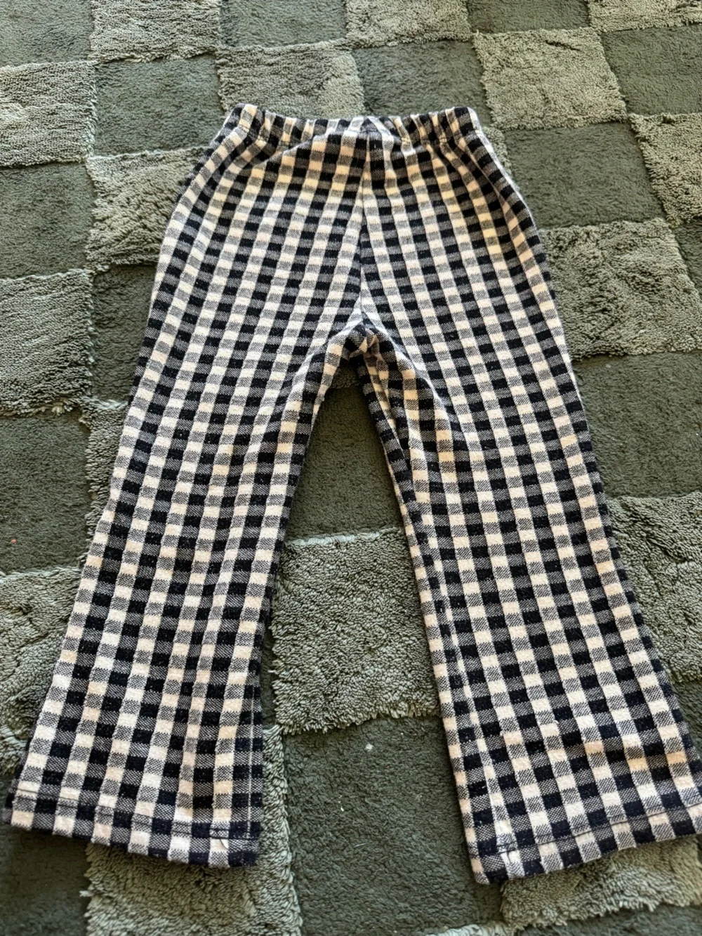 Zara Black and cream Gingham Baby Leggings